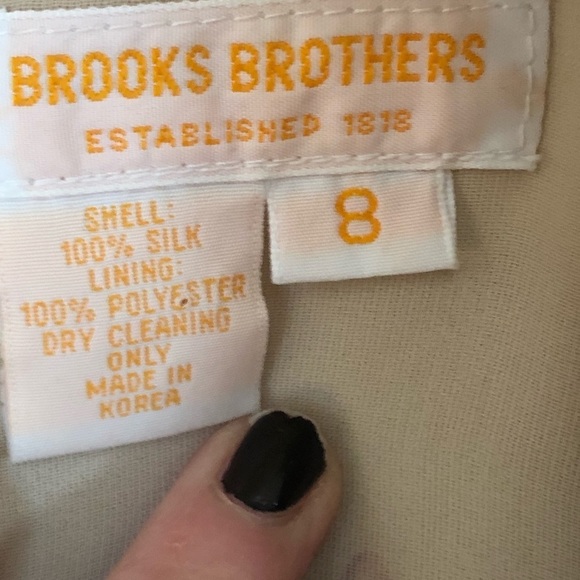 Brooks Brothers size 8 Ivory silk floral print maxi dress bias cut movement - Picture 7 of 13